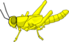 Yellow Cartoon Locust Clip Art